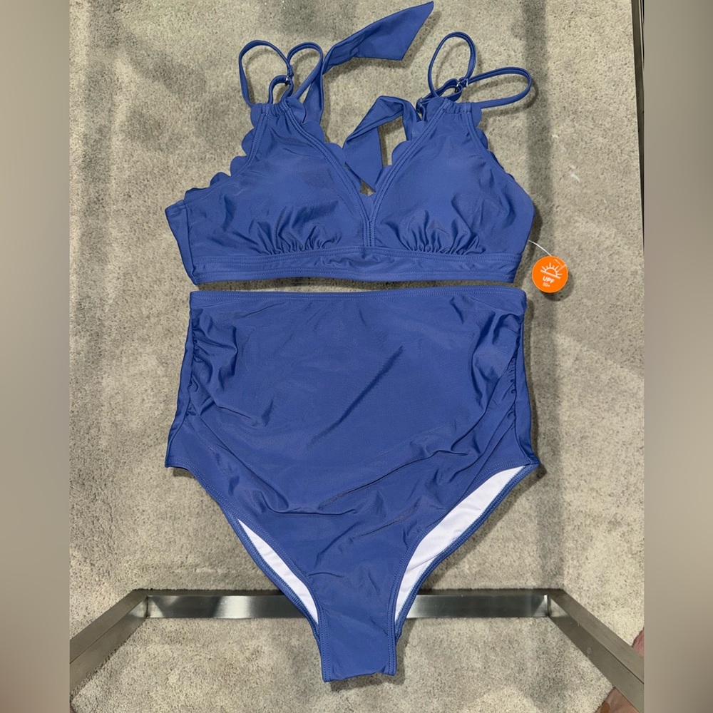Charmo high waisted swimsuit 2 piece maternity  NWT